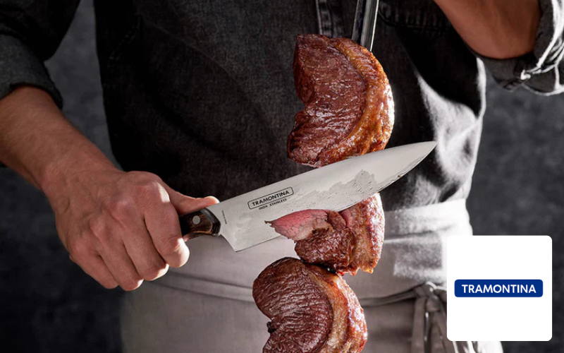 Metzger mit Fleisch, Shopify Shop Logo